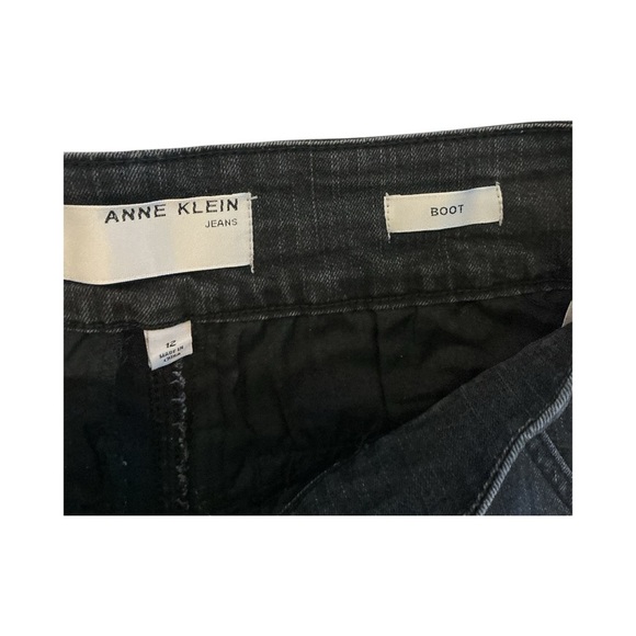 Anne Klein Black Bootcut Jeans Women’s Size 12 Stretch Classic Dressy Denim - Picture 3 of 7